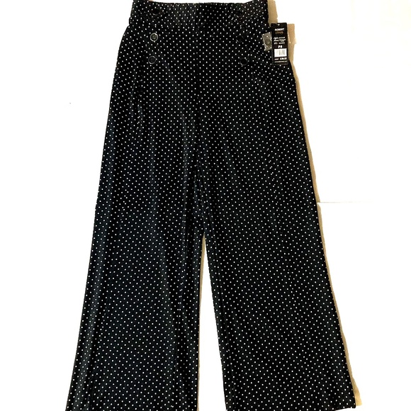 NWT Robert Louis Wide Leg Polka Dot Pants - Picture 1 of 8